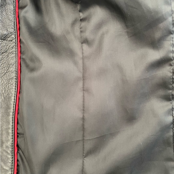 Anne Klein black leather moto jacket Size medium - Picture 7 of 10